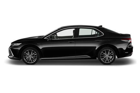 Toyota Camry noire — profil